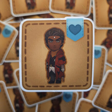 2x2" Wind-up Gaius Matte Vinyl Sticker